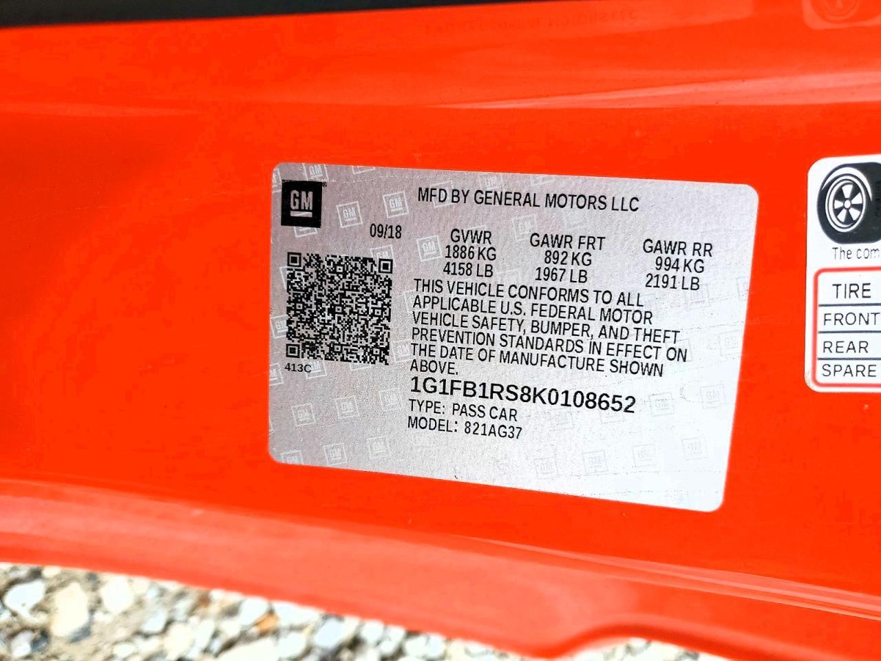2019 Chevrolet Camaro Ls - zdjęcie 12