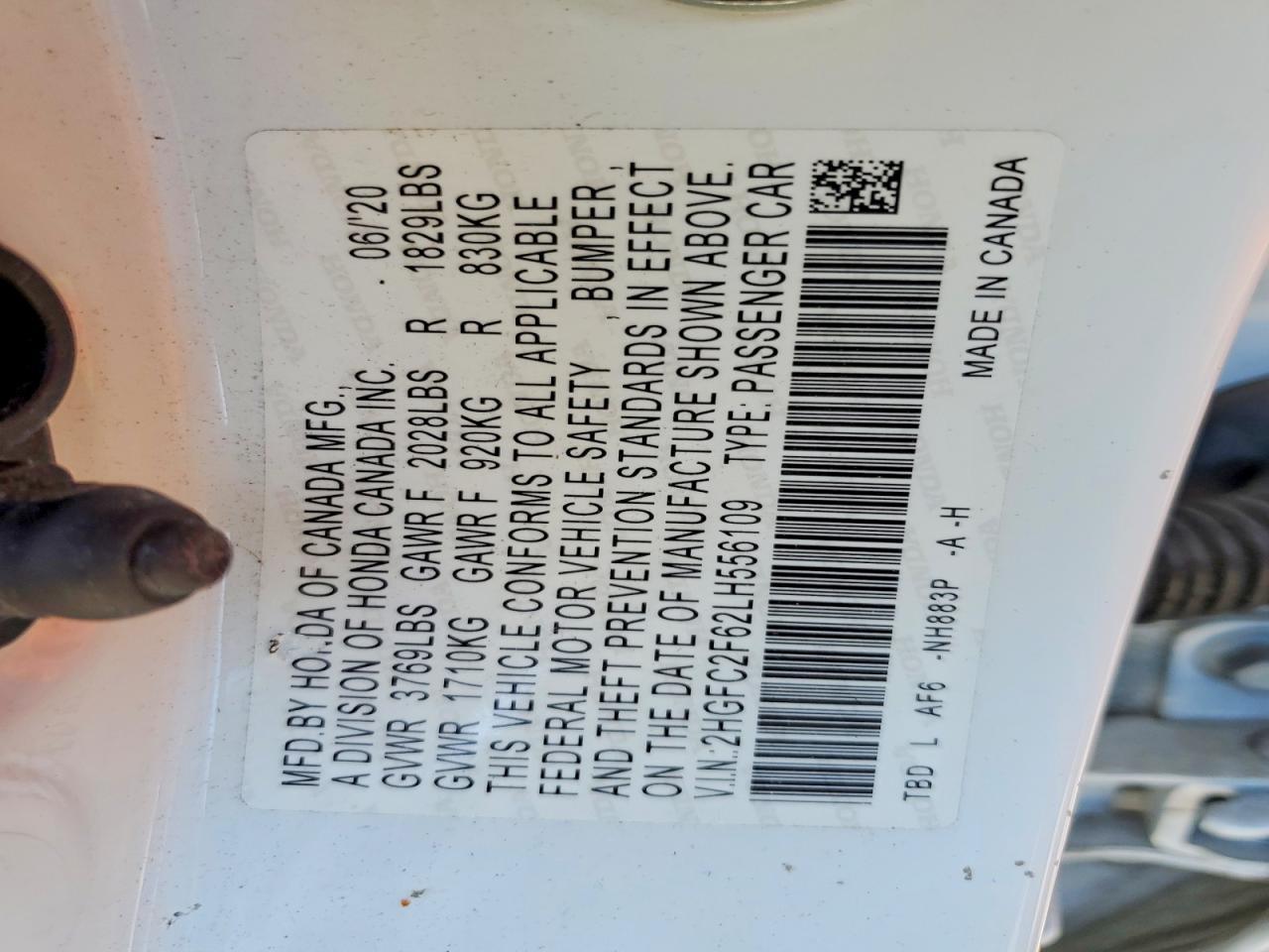 2020 Honda Civic Lx - zdjęcie 12