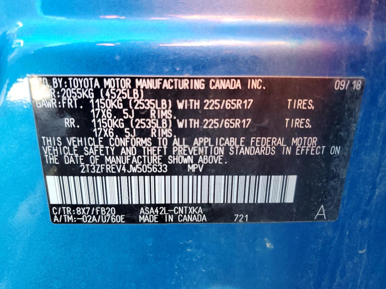 2018 Toyota Rav4 Le - zdjęcie 13