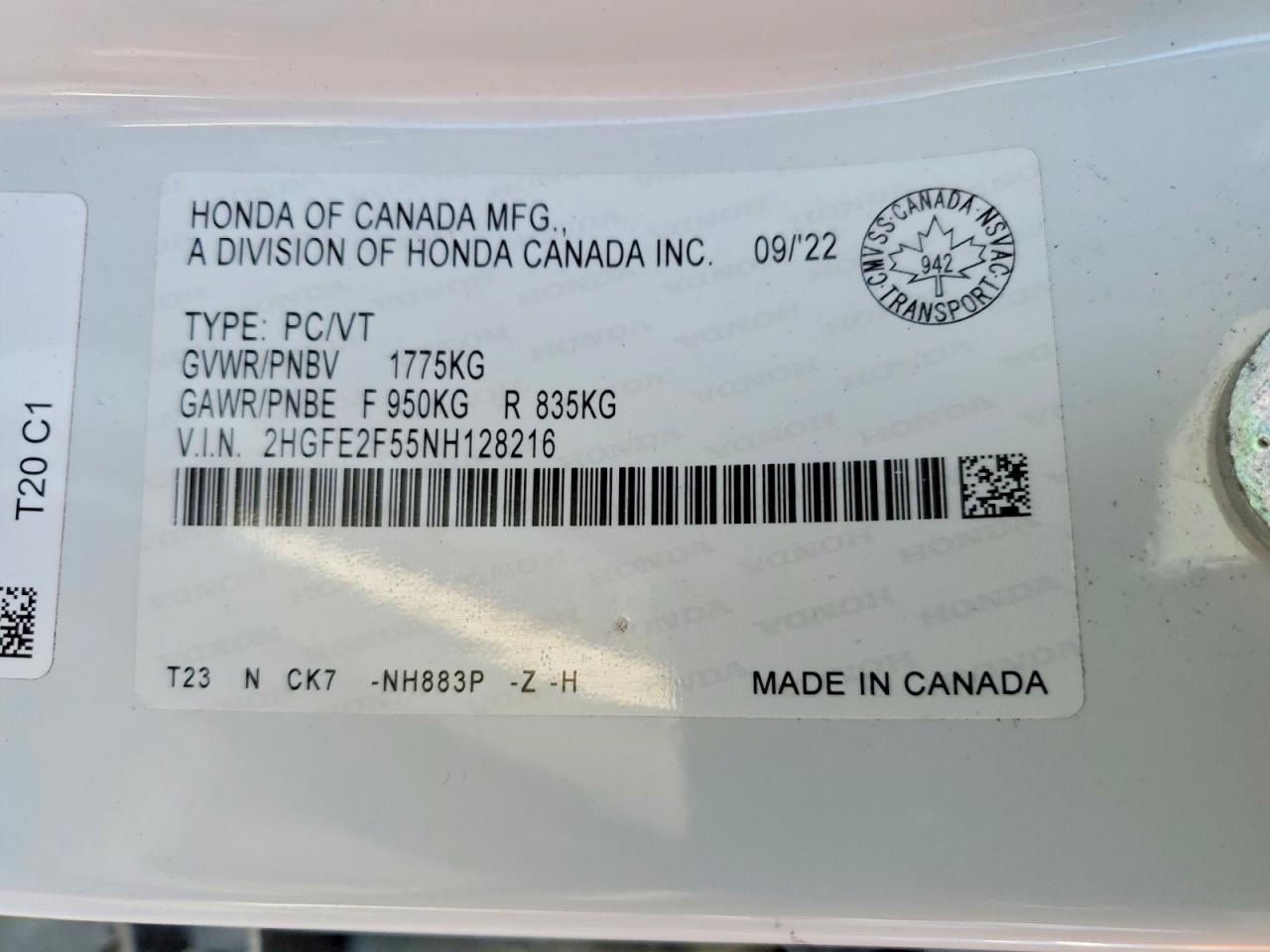 2022 Honda Civic Sport - zdjęcie 12