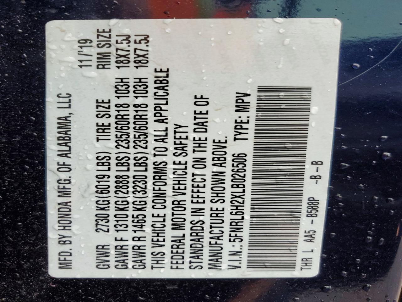 2020 Honda Odyssey Lx - zdjęcie 13