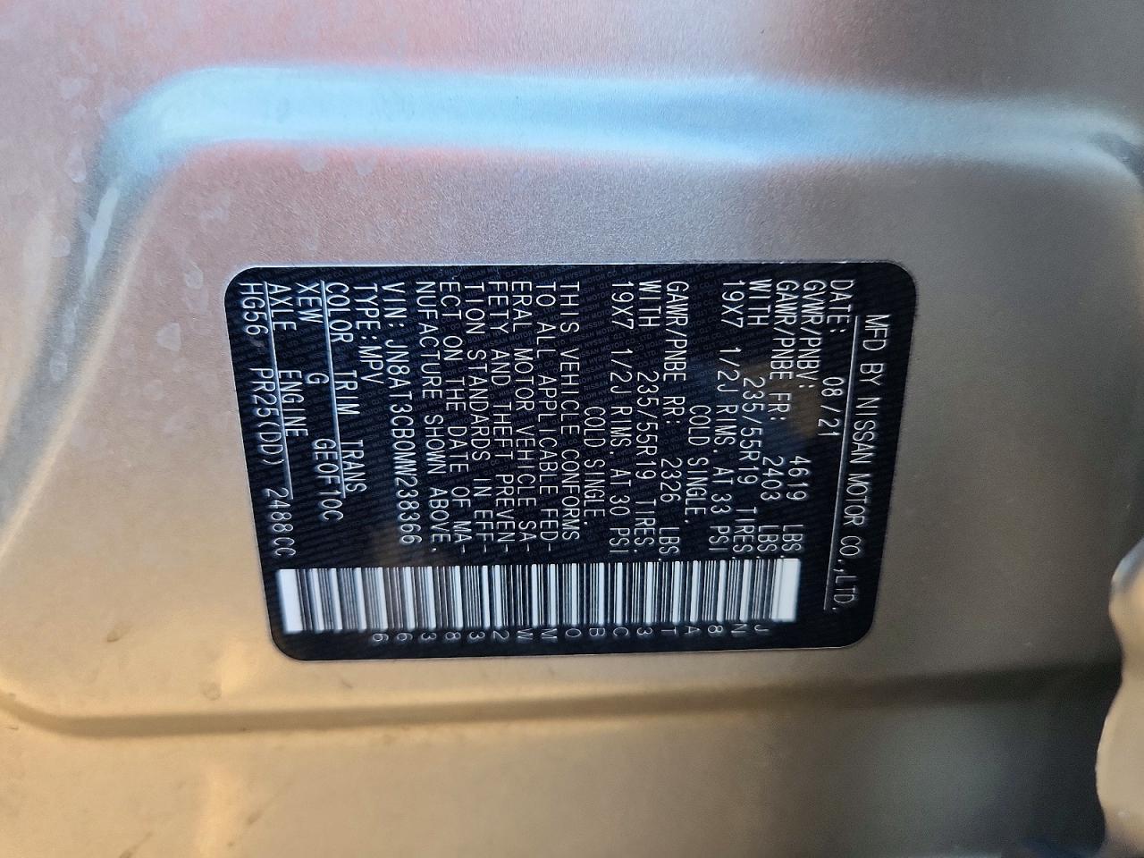 2021 Nissan Rogue Sl - zdjęcie 12