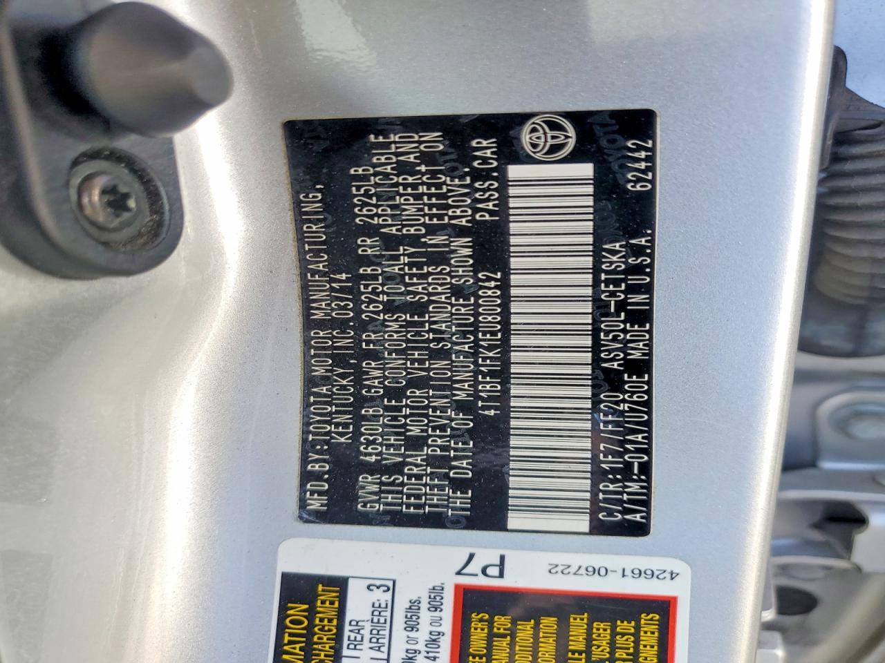 2014 Toyota Camry Se - zdjęcie 12