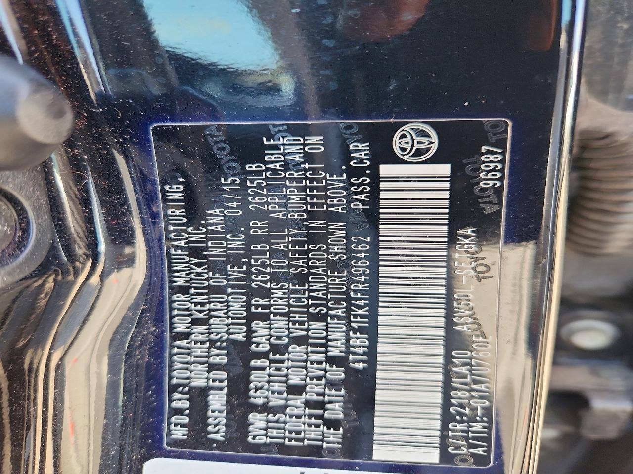 2015 Toyota Camry Xle - zdjęcie 12