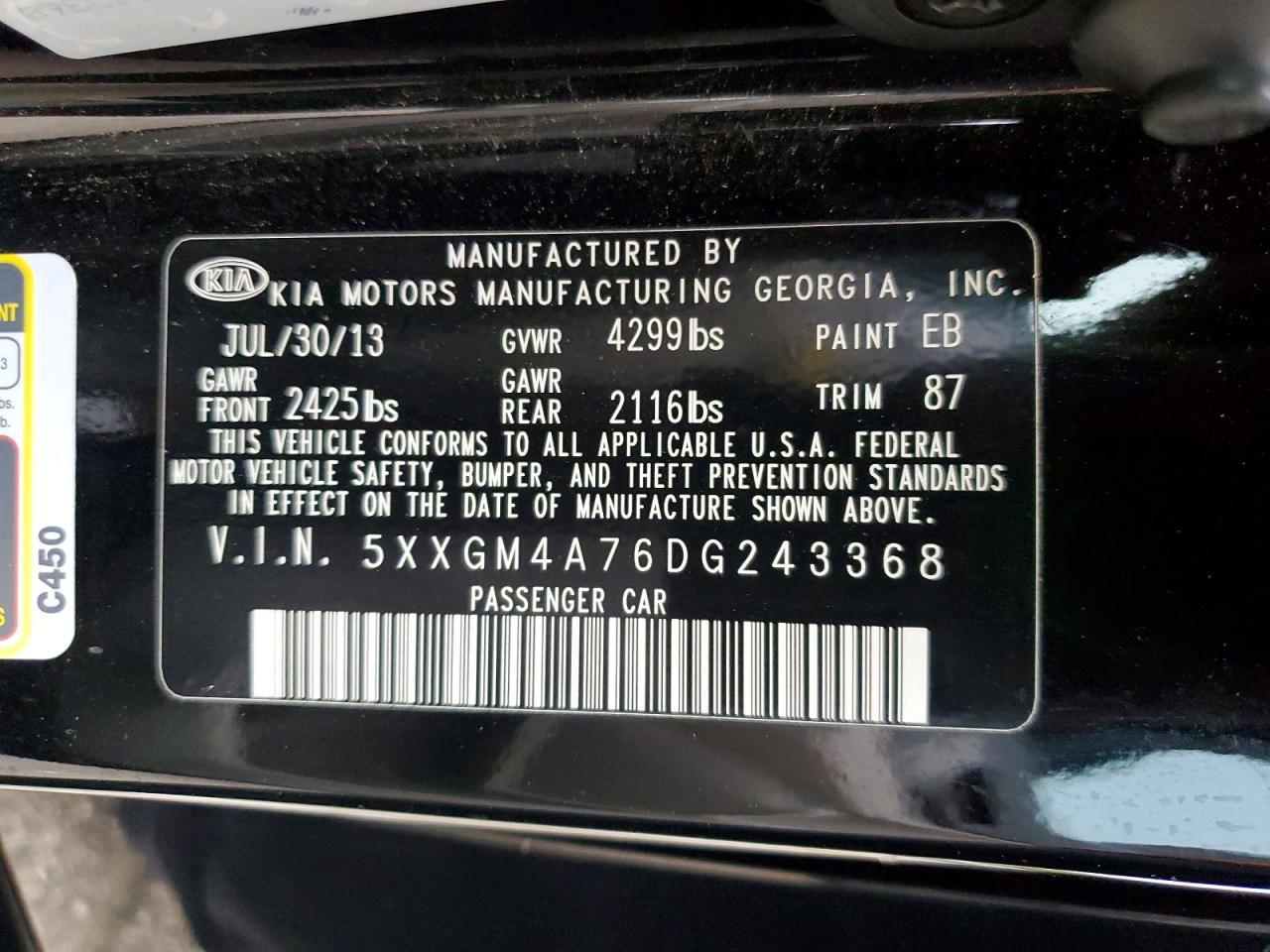 2013 Kia Optima Lx - zdjęcie 12