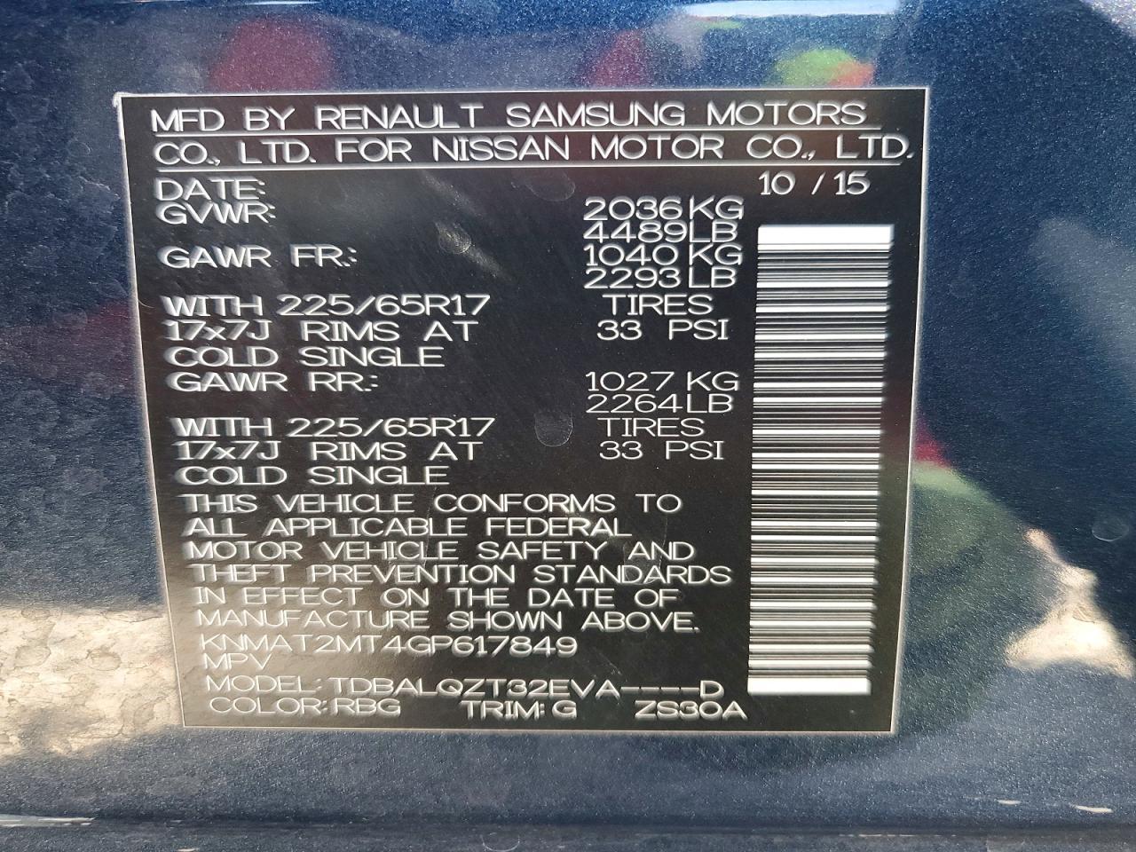 2016 Nissan Rogue Sv - zdjęcie 13