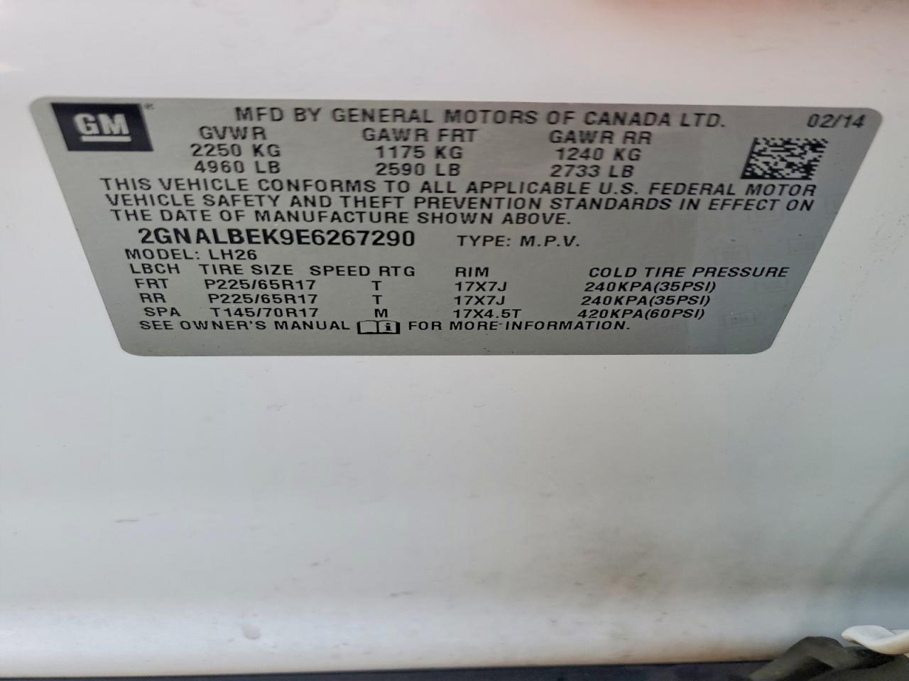 2014 Chevrolet Equinox Lt - zdjęcie 13