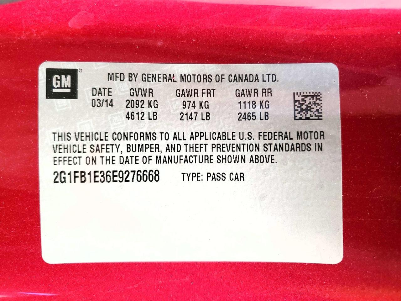 2014 Chevrolet Camaro Lt - zdjęcie 12