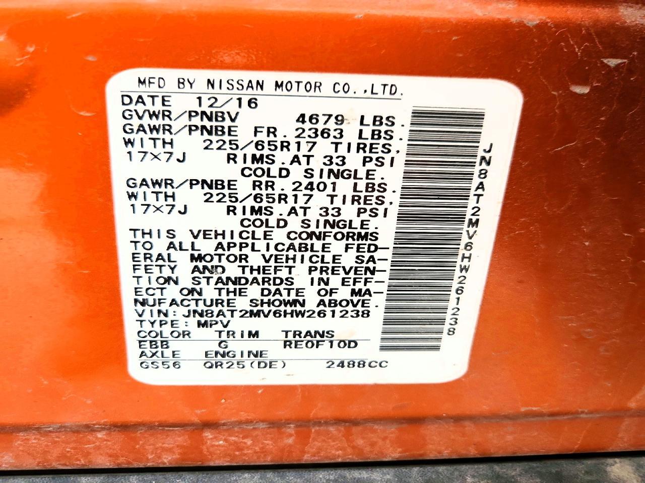 2017 Nissan Rogue S - zdjęcie 12