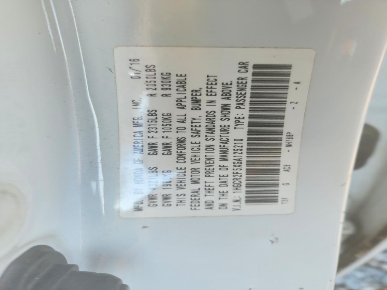 2016 Honda Accord Sport - zdjęcie 12