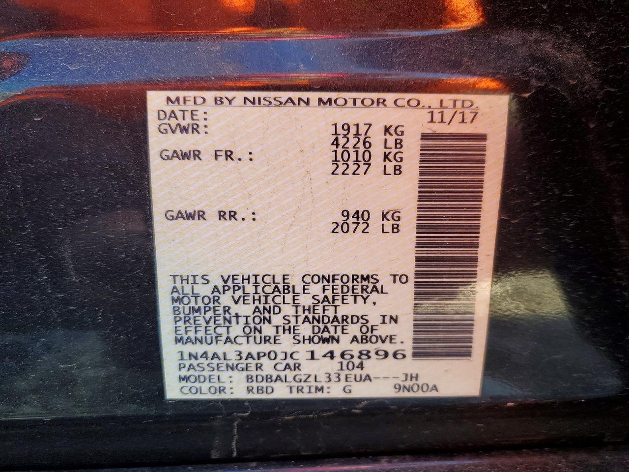 2018 Nissan Altima 2.5 S - zdjęcie 12