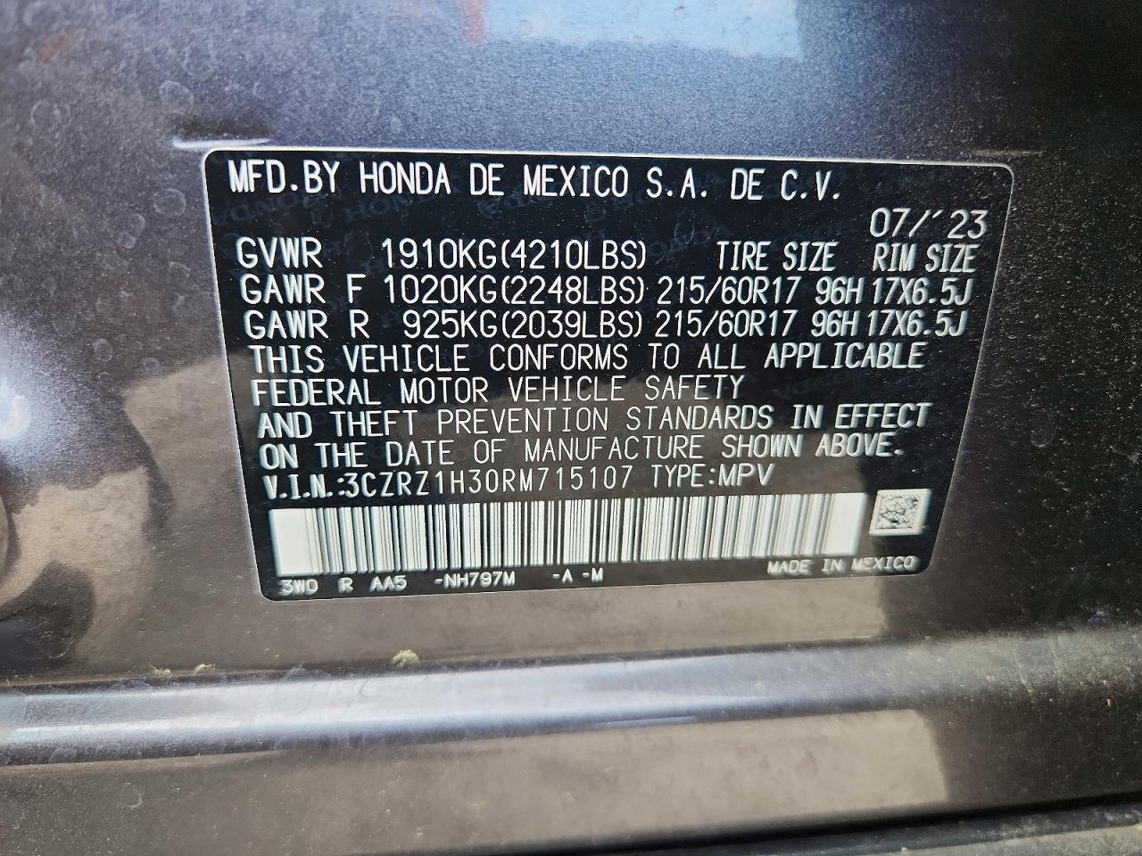 2024 Honda Hr-V Lx - zdjęcie 12