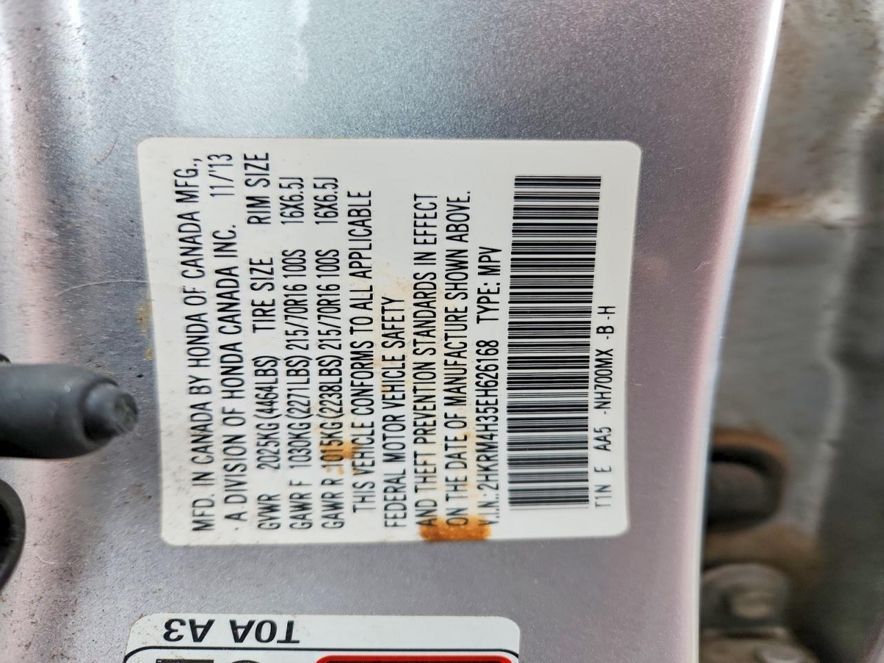 2014 Honda Cr-V Lx - zdjęcie 13