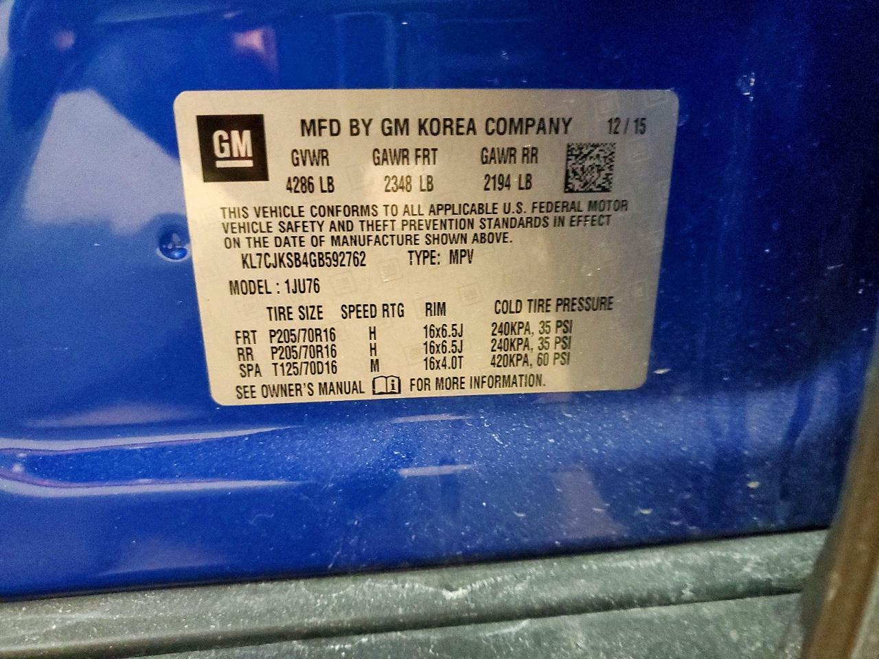 2016 Chevrolet Trax Ls - zdjęcie 13