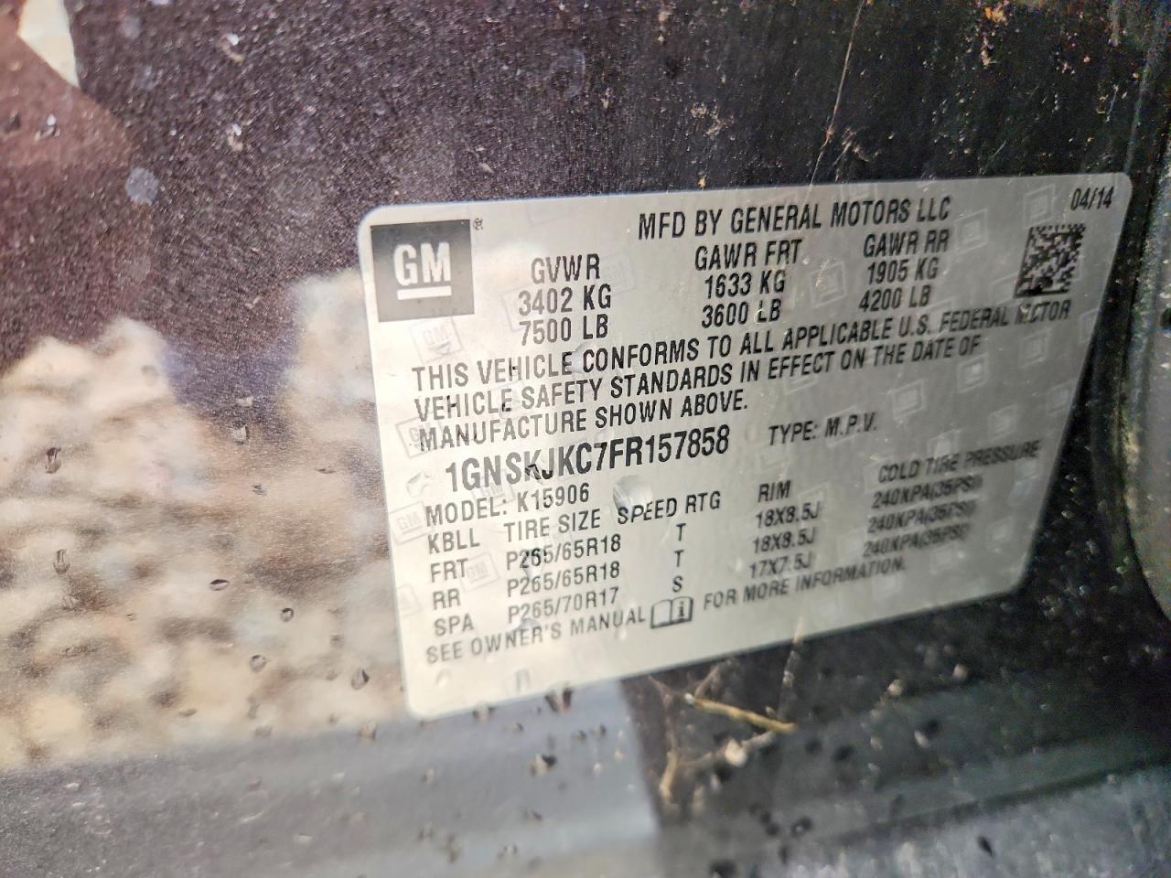 2015 Chevrolet Suburban K1500 Lt - zdjęcie 13