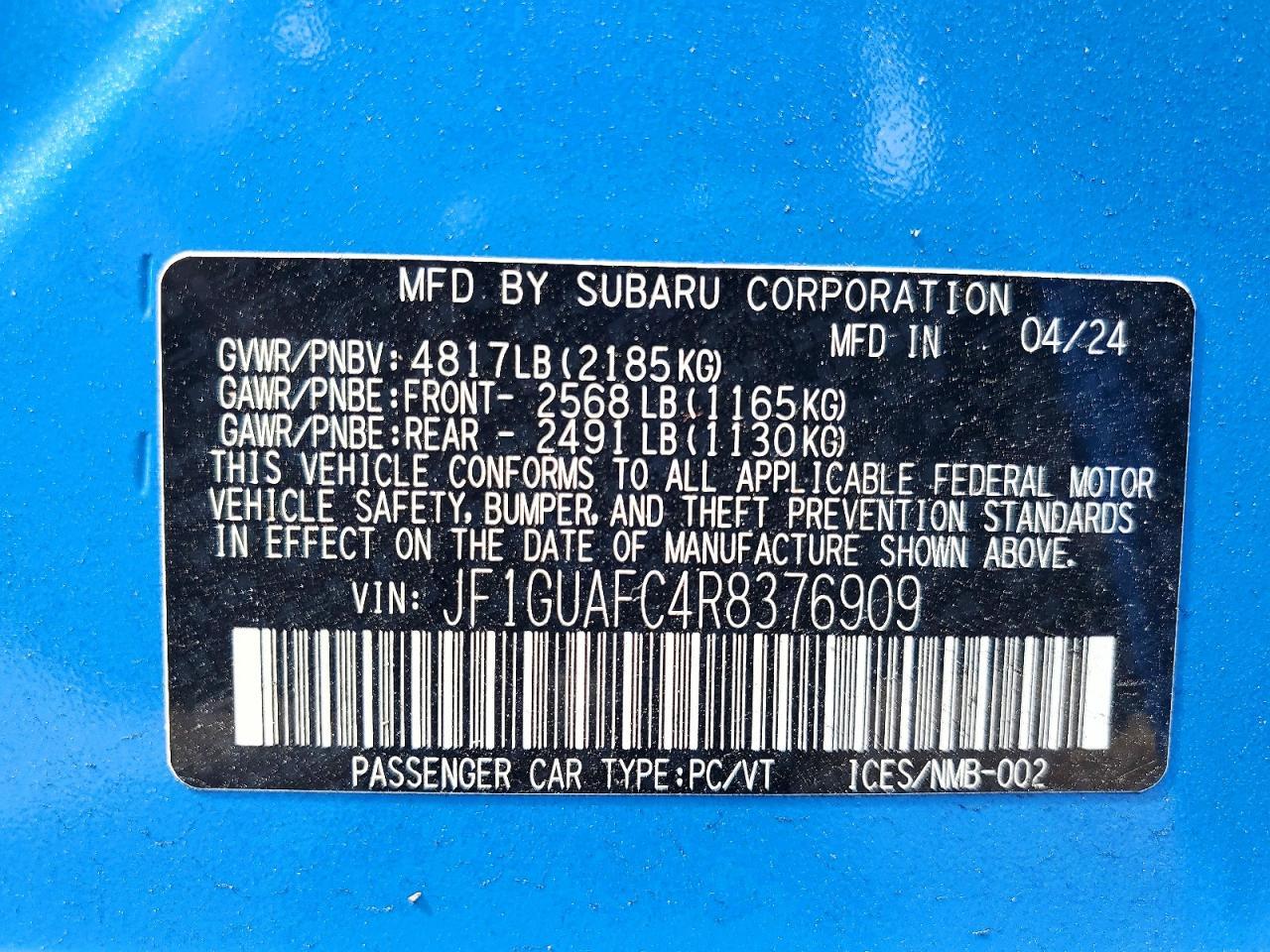 2024 Subaru Impreza Sport - zdjęcie 12