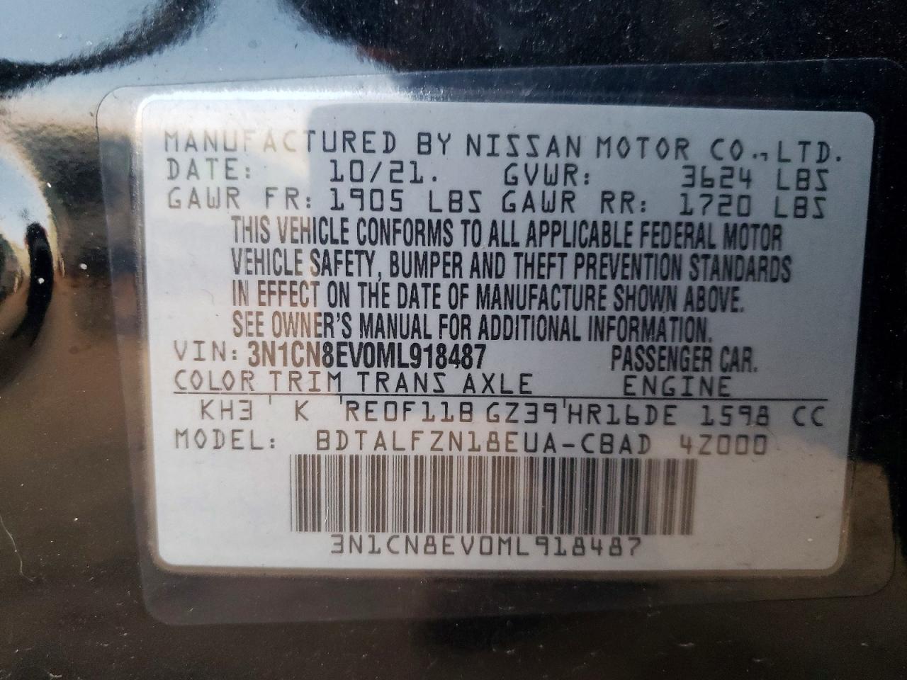 2021 Nissan Versa Sv - zdjęcie 12