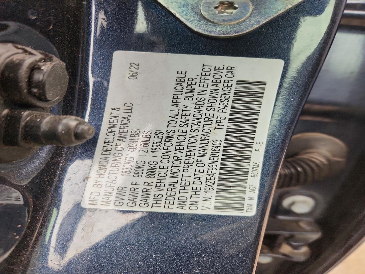 2022 Honda Insight Touring - zdjęcie 12