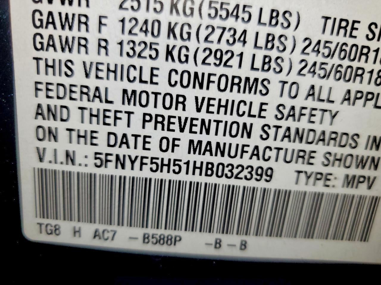 2017 Honda Pilot Exl - zdjęcie 14