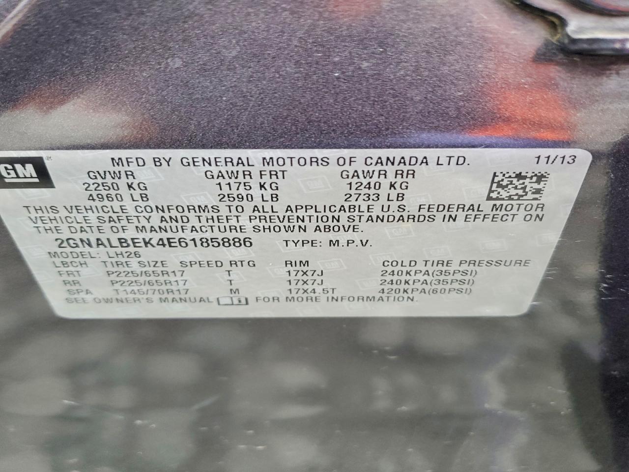 2014 Chevrolet Equinox Lt - zdjęcie 13