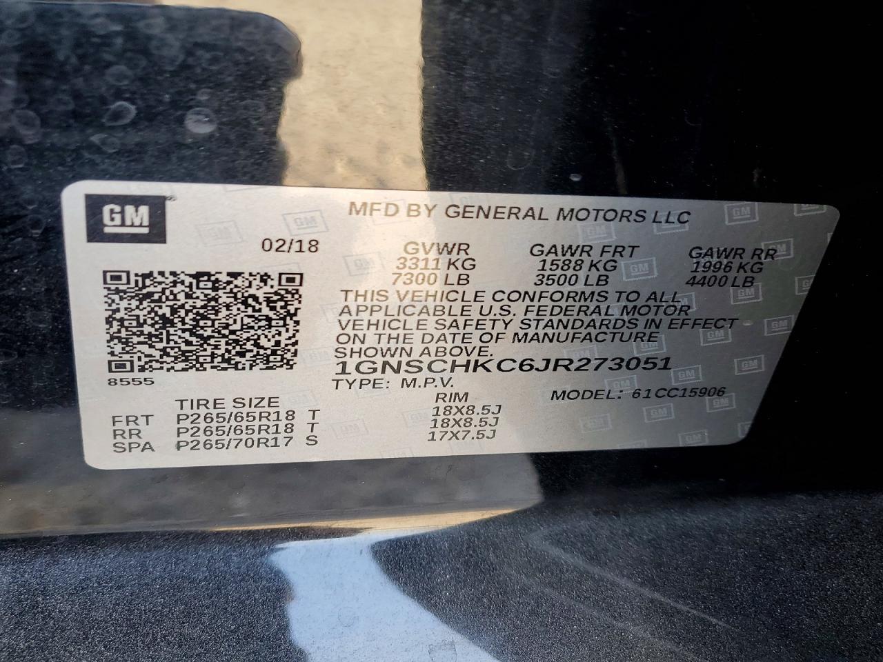 2018 Chevrolet Suburban C1500 Lt - zdjęcie 13
