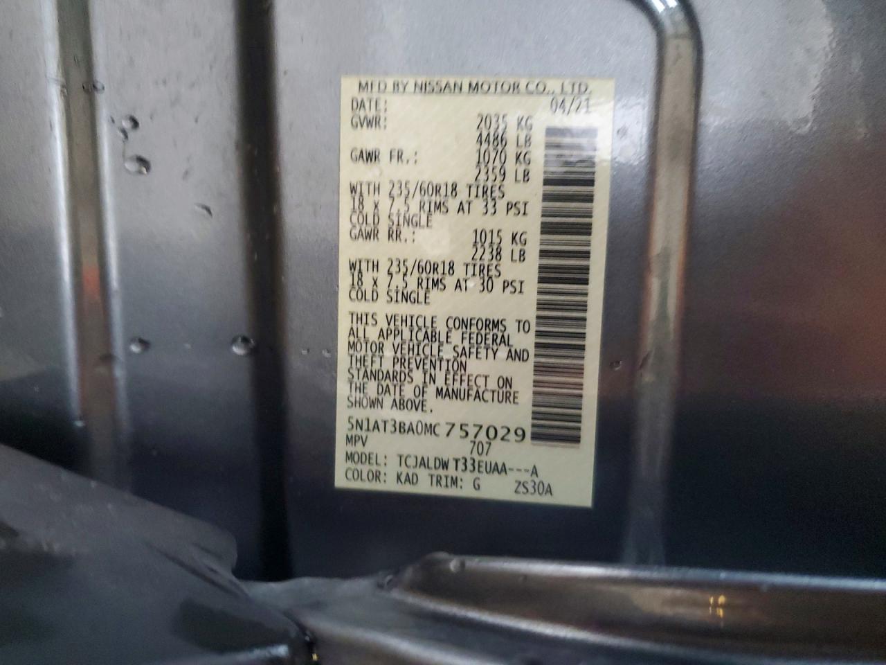 2021 Nissan Rogue Sv - zdjęcie 14