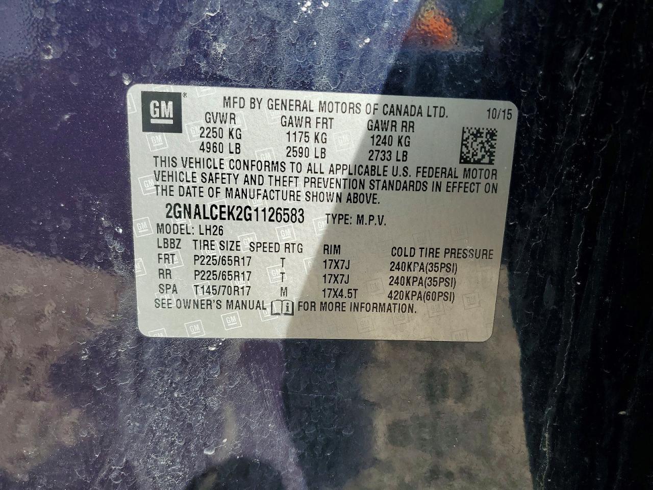 2016 Chevrolet Equinox Lt - zdjęcie 13