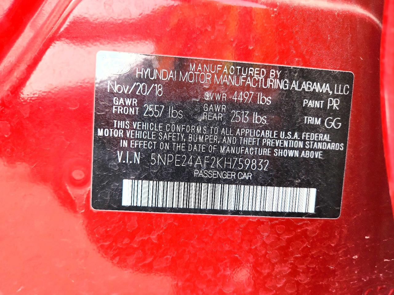 2019 Hyundai Sonata Se - zdjęcie 13