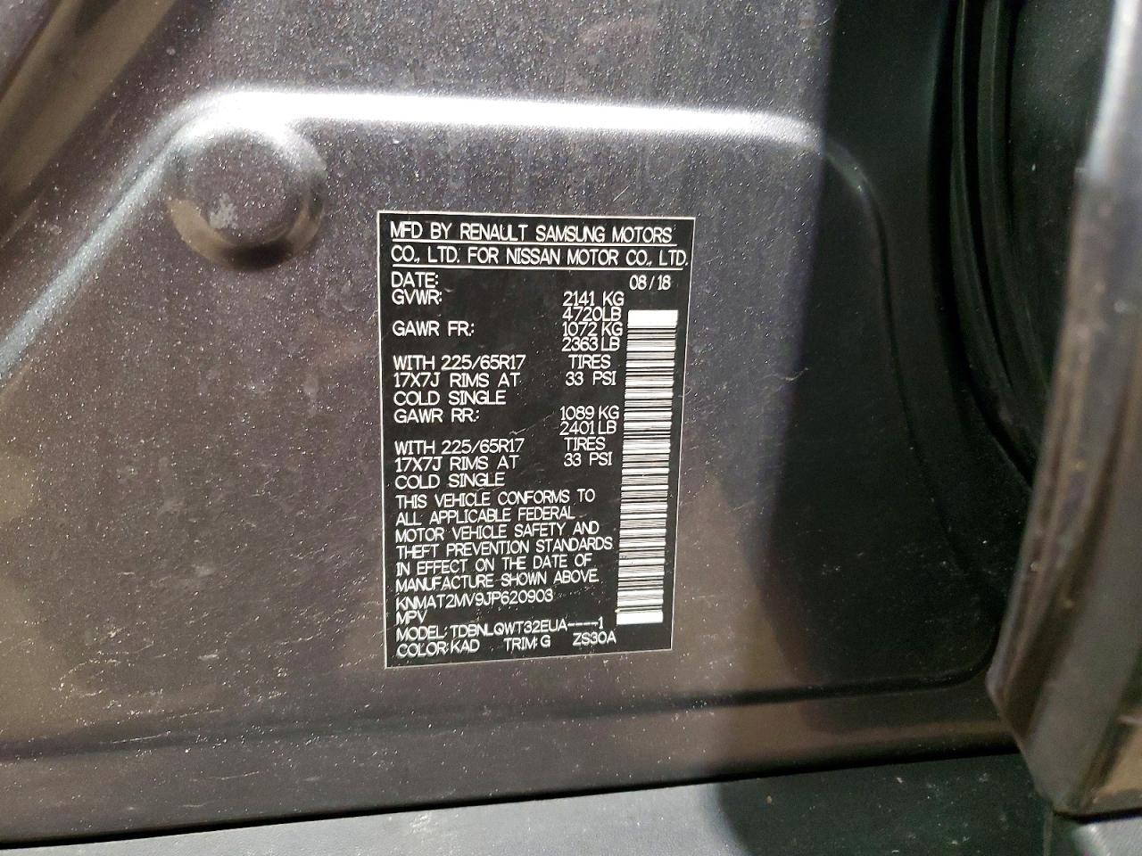 2018 Nissan Rogue Sv - zdjęcie 13