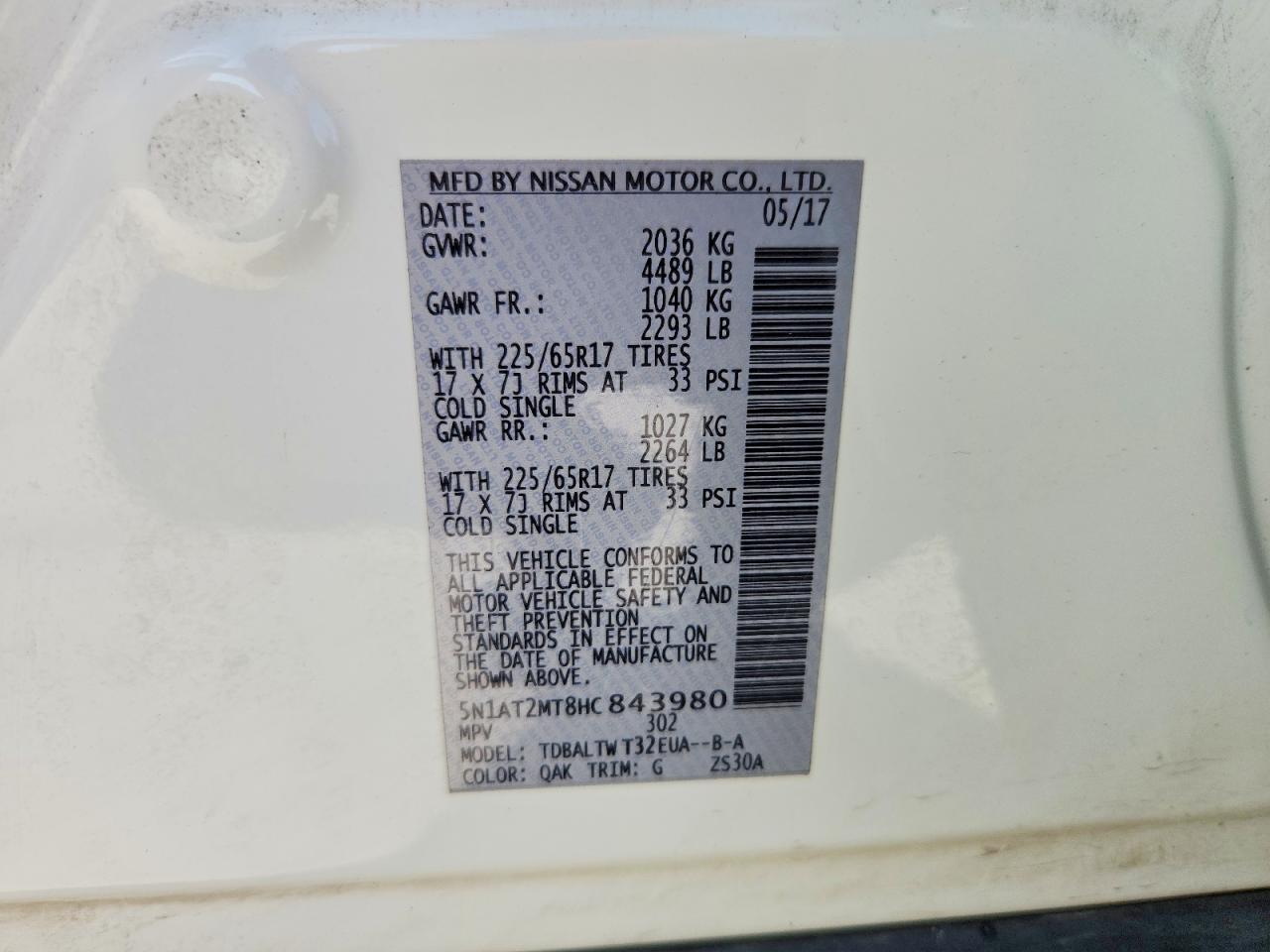 2017 Nissan Rogue Sv - zdjęcie 13