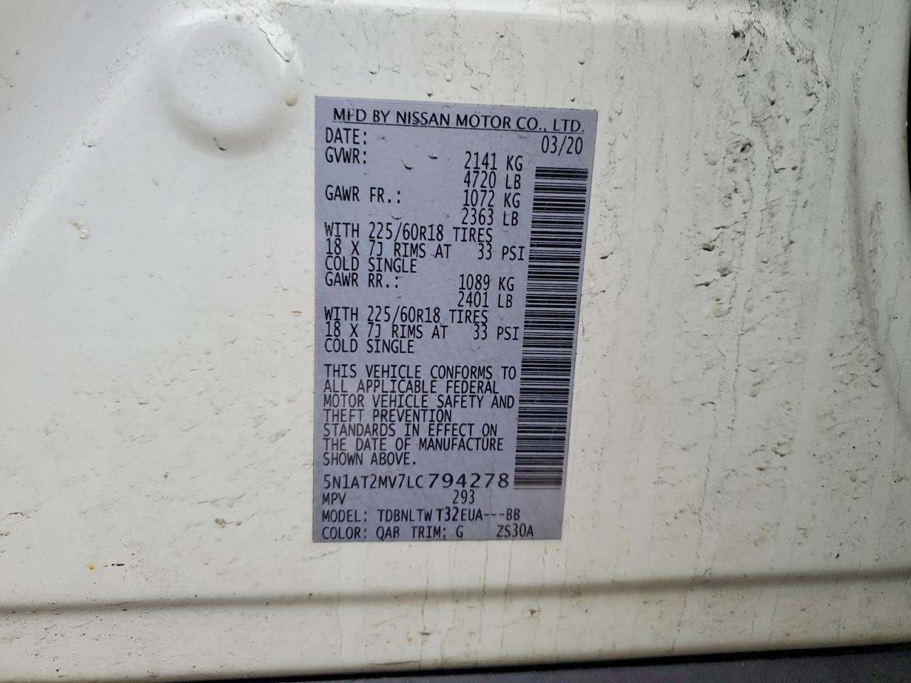 2020 Nissan Rogue Sv - zdjęcie 14