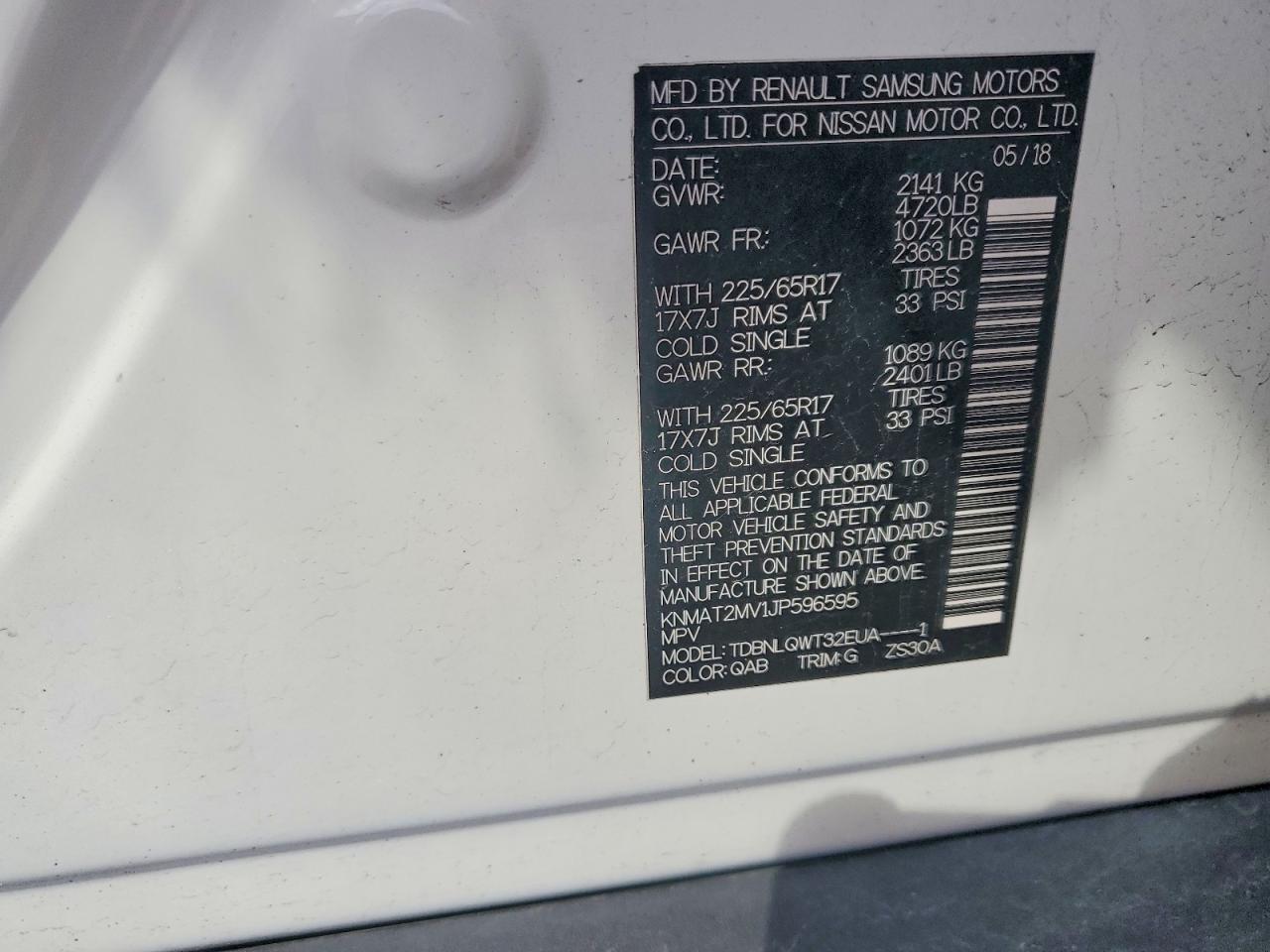 2018 Nissan Rogue Sv - zdjęcie 12