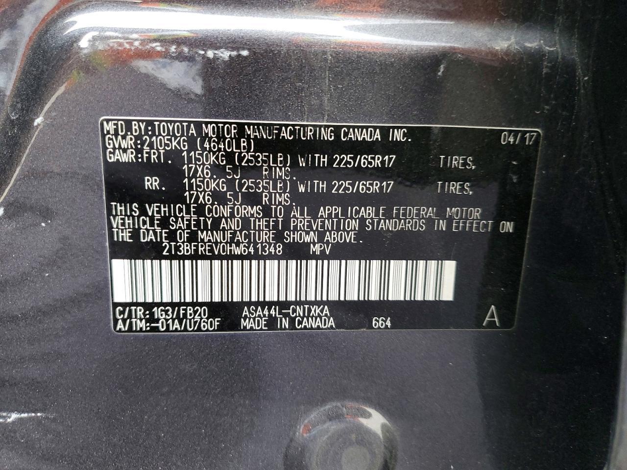 2017 Toyota Rav4 Le - zdjęcie 13