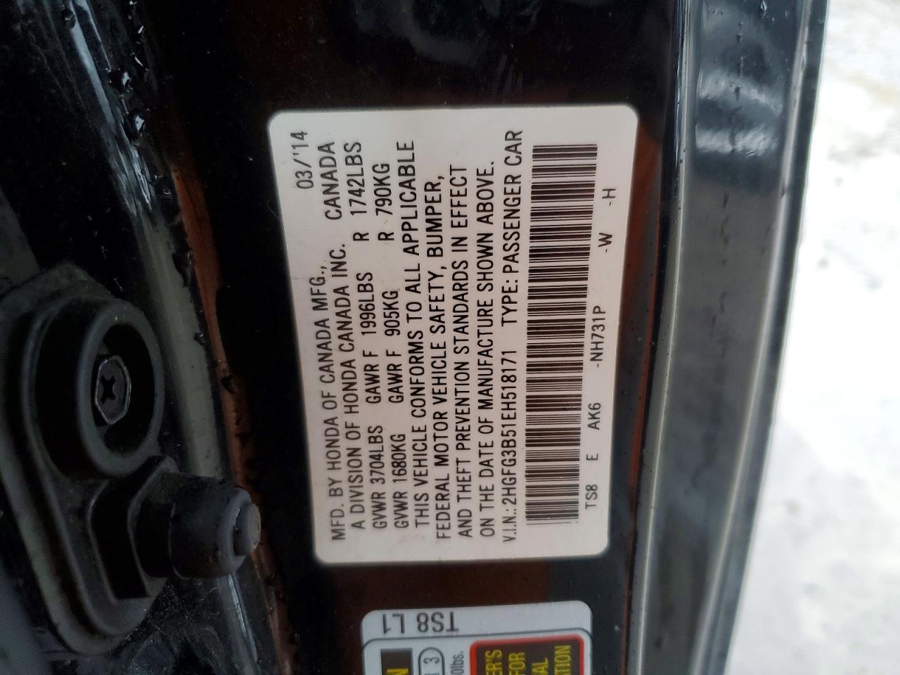 2014 Honda Civic Lx - zdjęcie 12