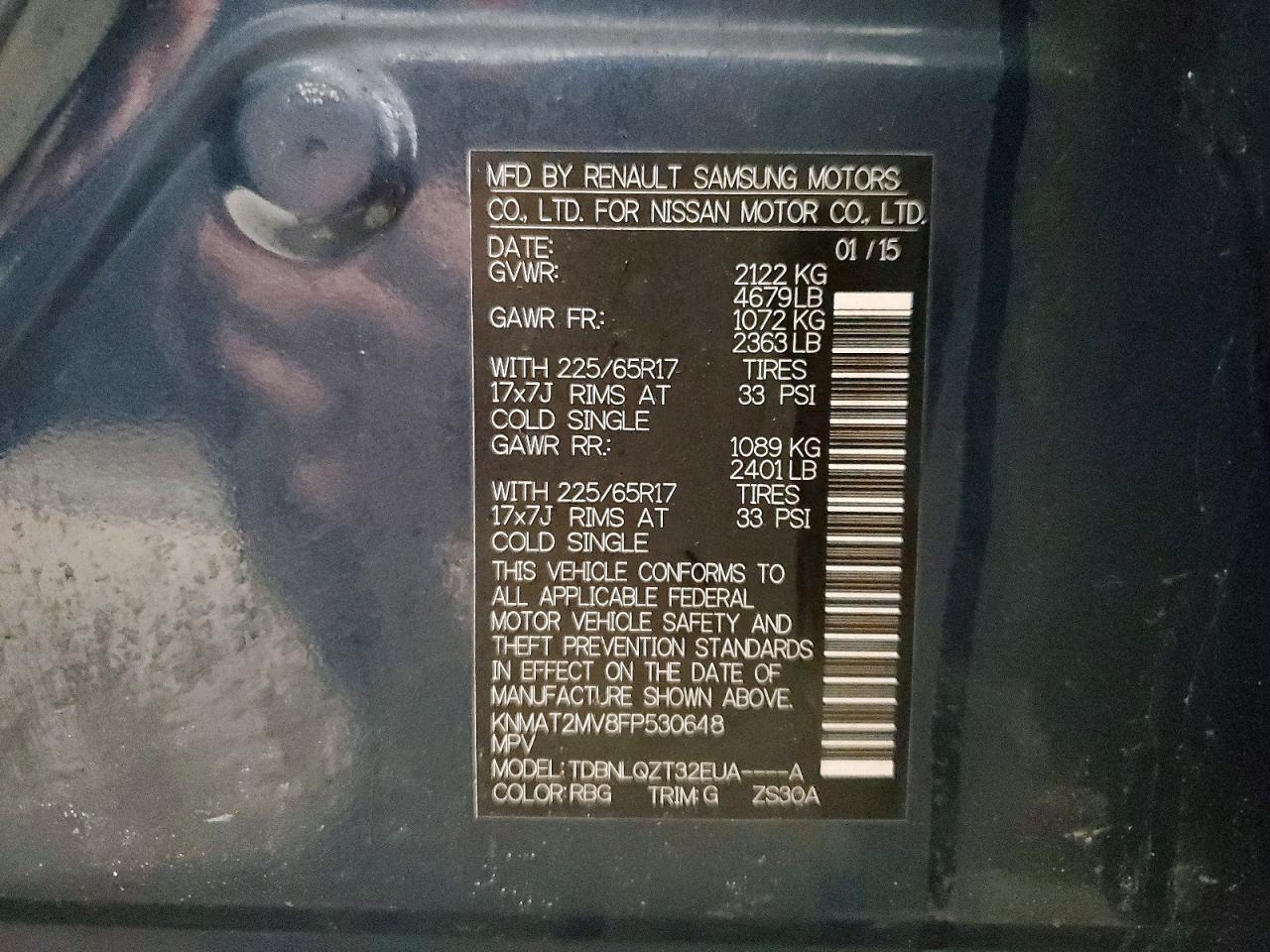 2015 Nissan Rogue Sv - zdjęcie 13