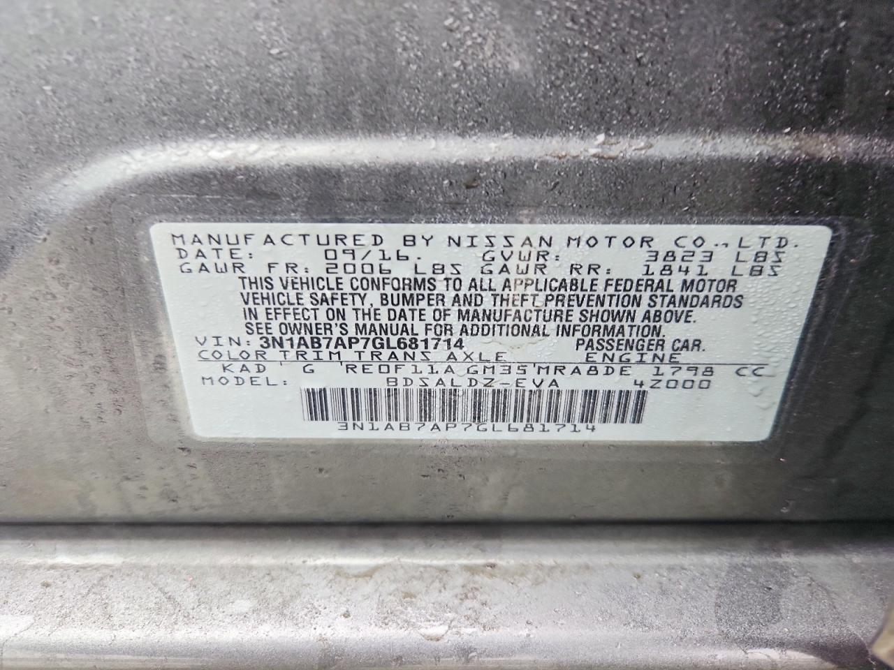 2016 Nissan Sentra Sv - zdjęcie 12