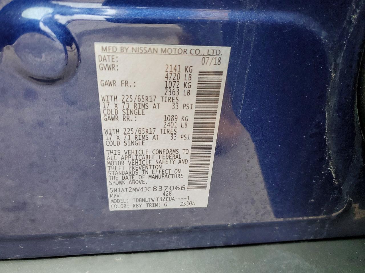 2018 Nissan Rogue Sv - zdjęcie 13