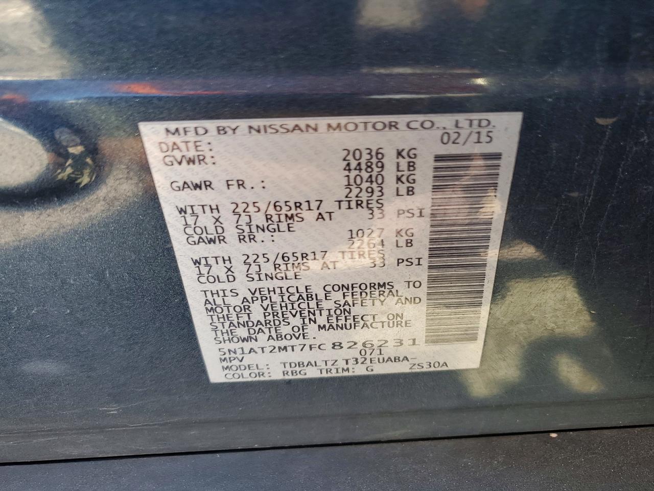 2015 Nissan Rogue Sv - zdjęcie 13