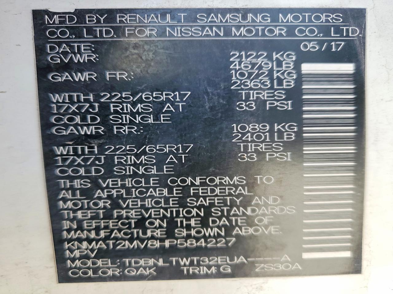 2017 Nissan Rogue Sv - zdjęcie 14