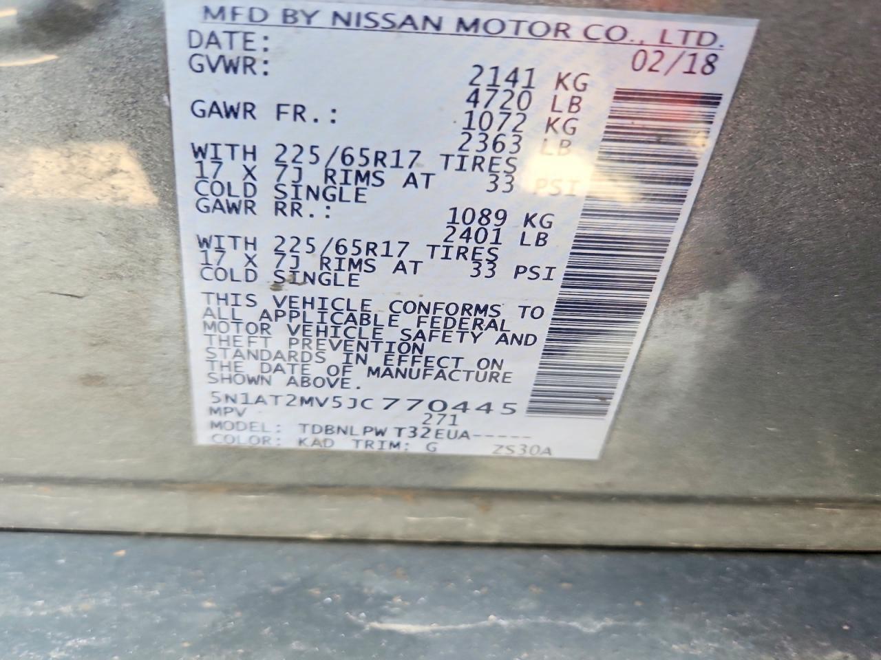 2018 Nissan Rogue S - zdjęcie 14