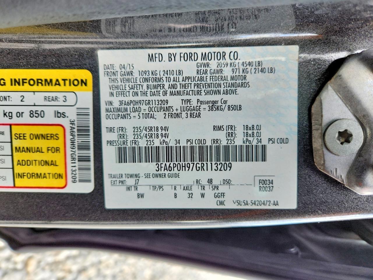 2016 Ford Fusion Se - zdjęcie 12