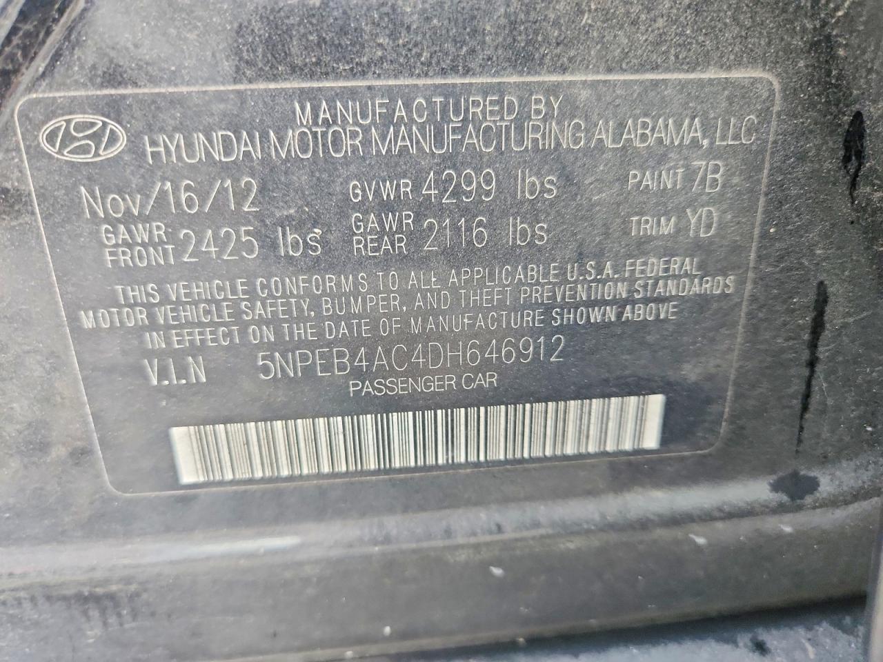 2013 Hyundai Sonata Gls - zdjęcie 12