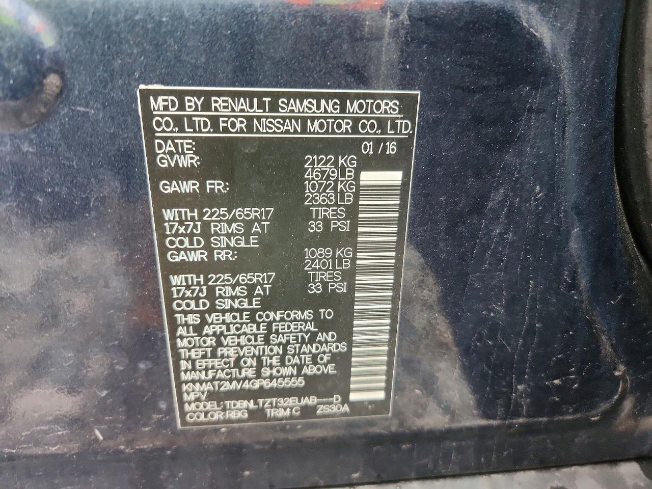 2016 Nissan Rogue Sv - zdjęcie 13