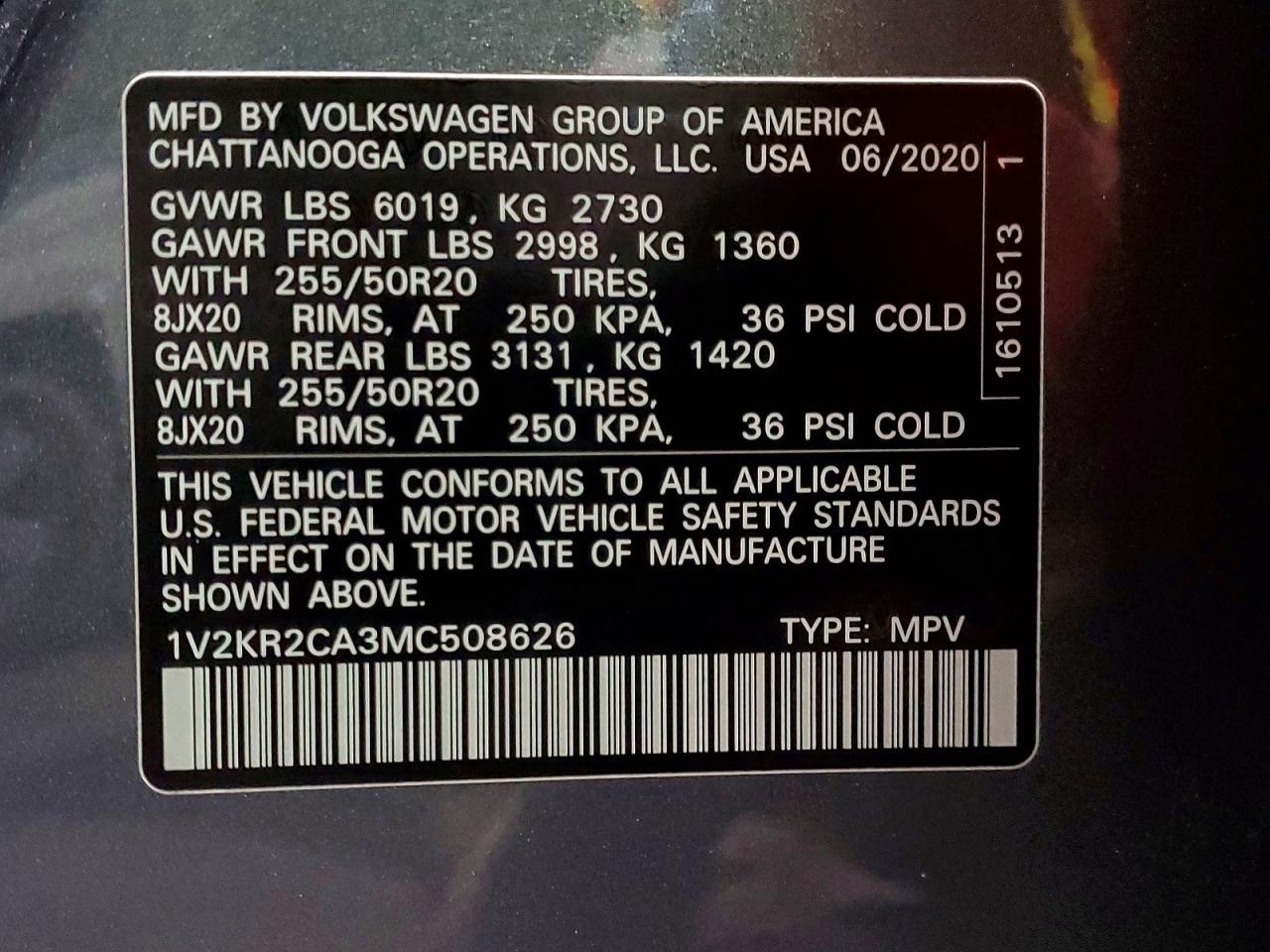2021 Volkswagen Atlas Se - zdjęcie 13