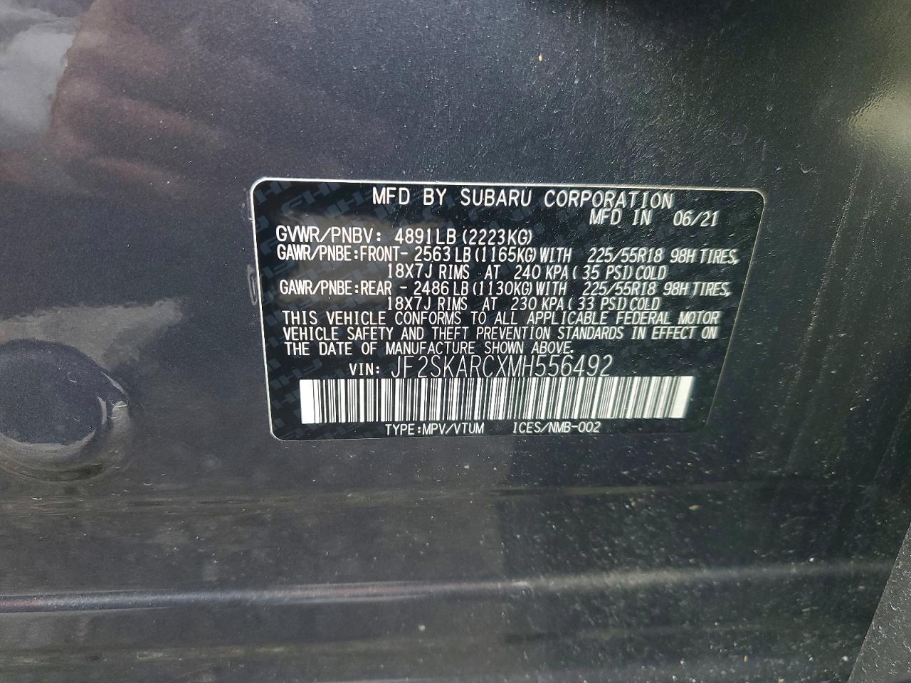 2021 Subaru Forester Sport - zdjęcie 14