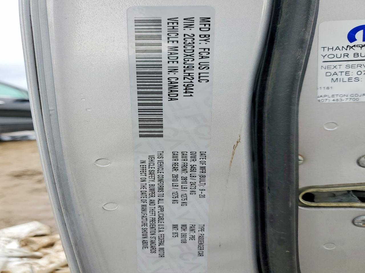 2020 Dodge Charger Scat Pack - zdjęcie 12