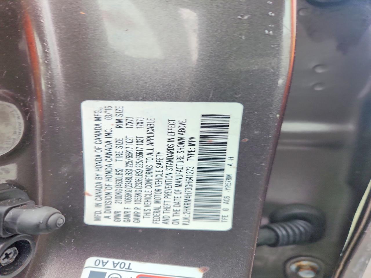 2016 Honda Cr-V Exl - zdjęcie 12