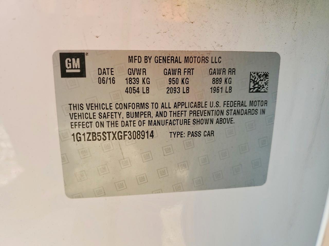 2016 Chevrolet Malibu Ls - zdjęcie 12