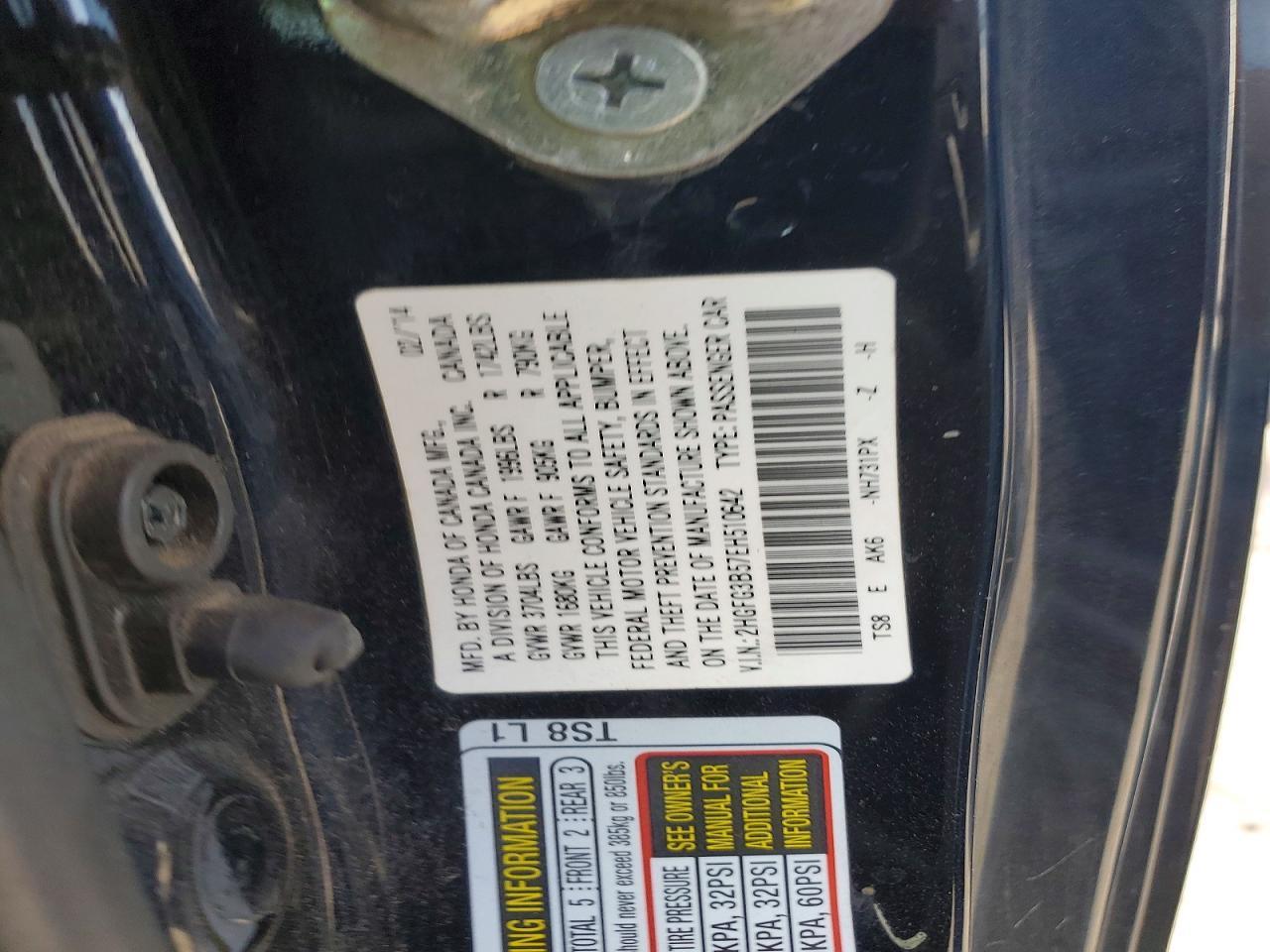 2014 Honda Civic Lx - zdjęcie 13