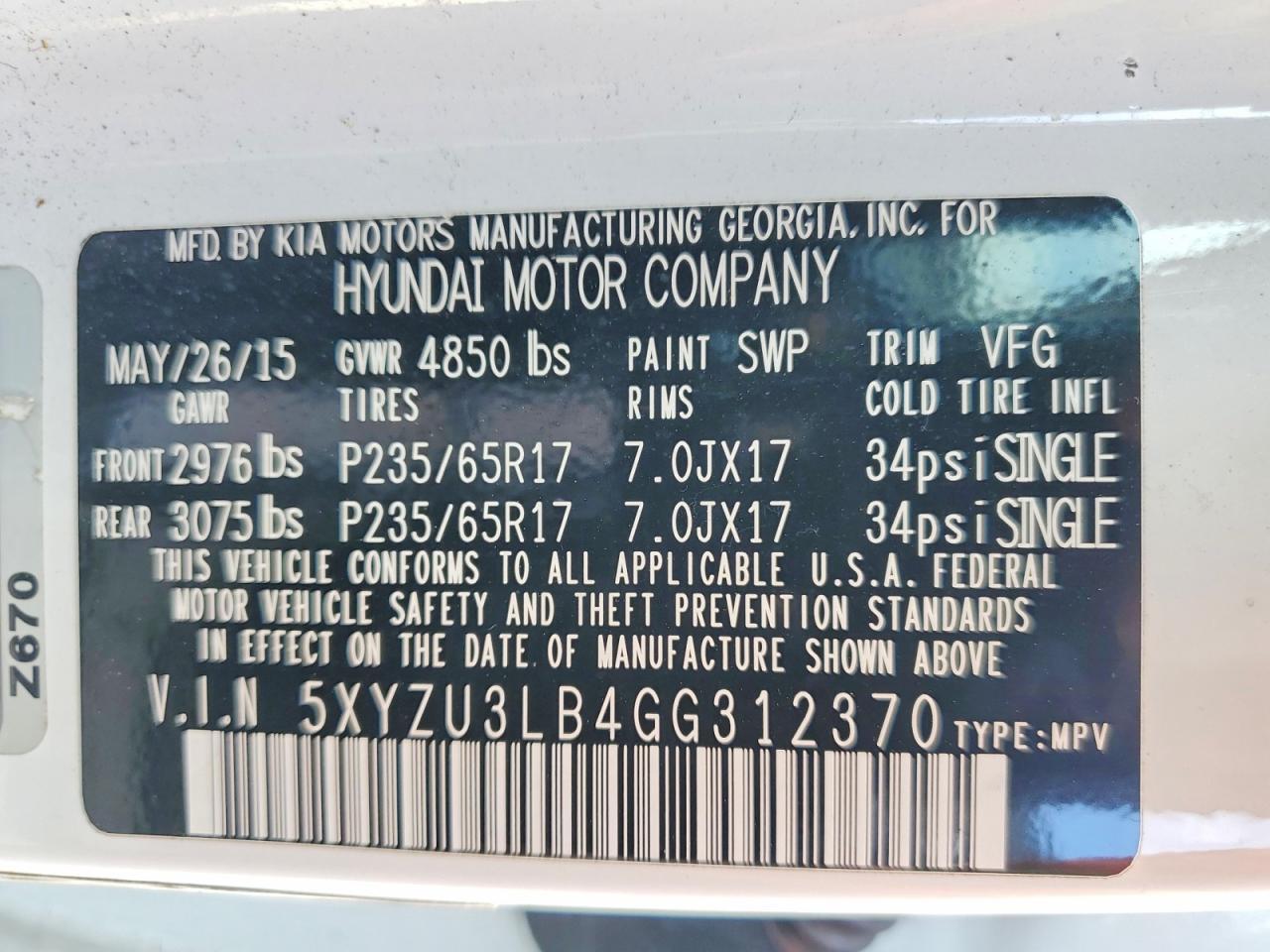 2016 Hyundai Santa Fe Sport 2.4L - zdjęcie 13